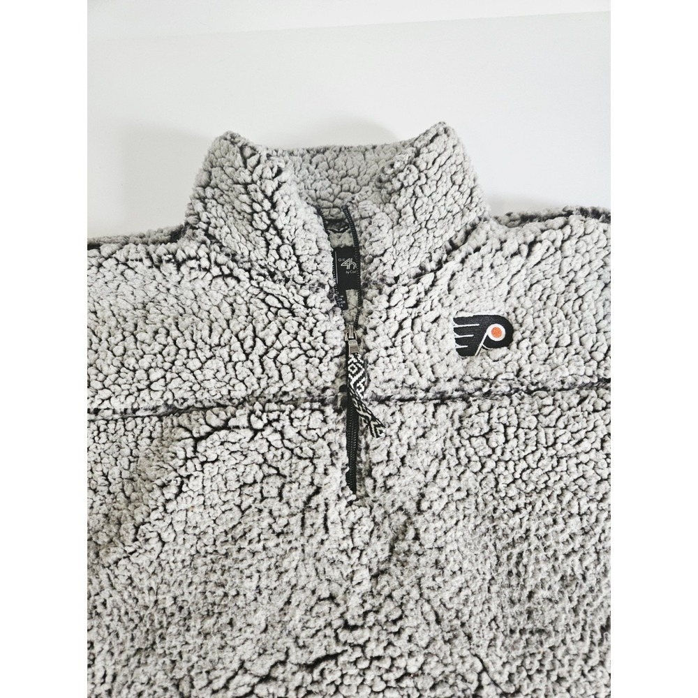 G-III 4 Her by Carl Banks Flyers Fleece Quarter Zip Women's Size Medium Off Grey - Picture 3 of 6